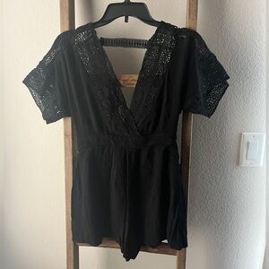 Forever 21 Black Lace Romper